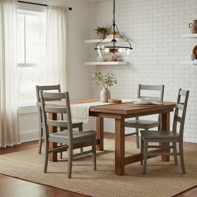 Lirra pendant light over breakfast table