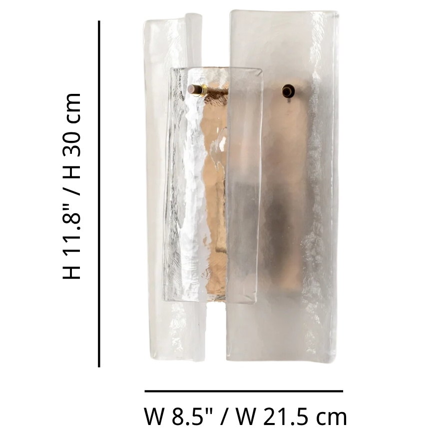 Velora wall lamp size diagram
