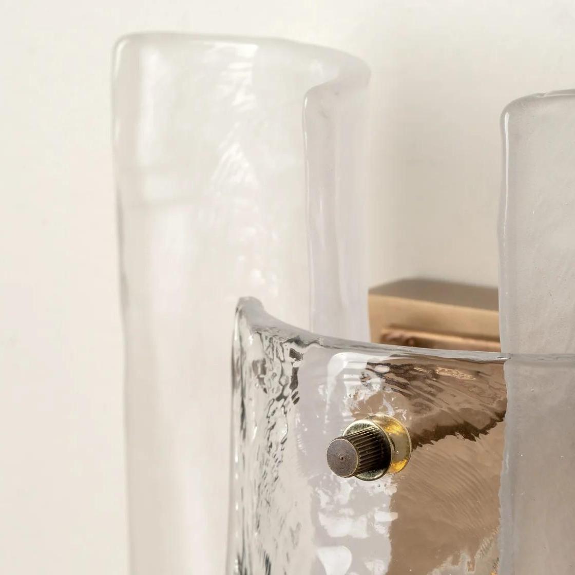 Close view of the textured glass shade