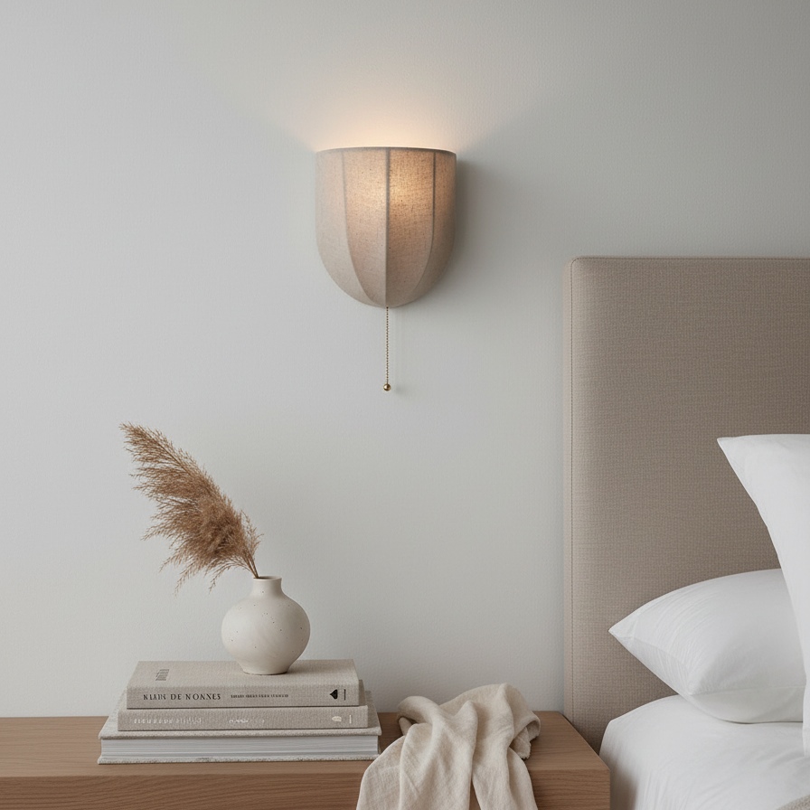 Fablune wall sconce near a bedside table