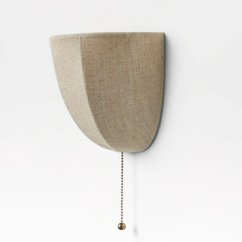 Close view of the Fablune wall lamp shade shape