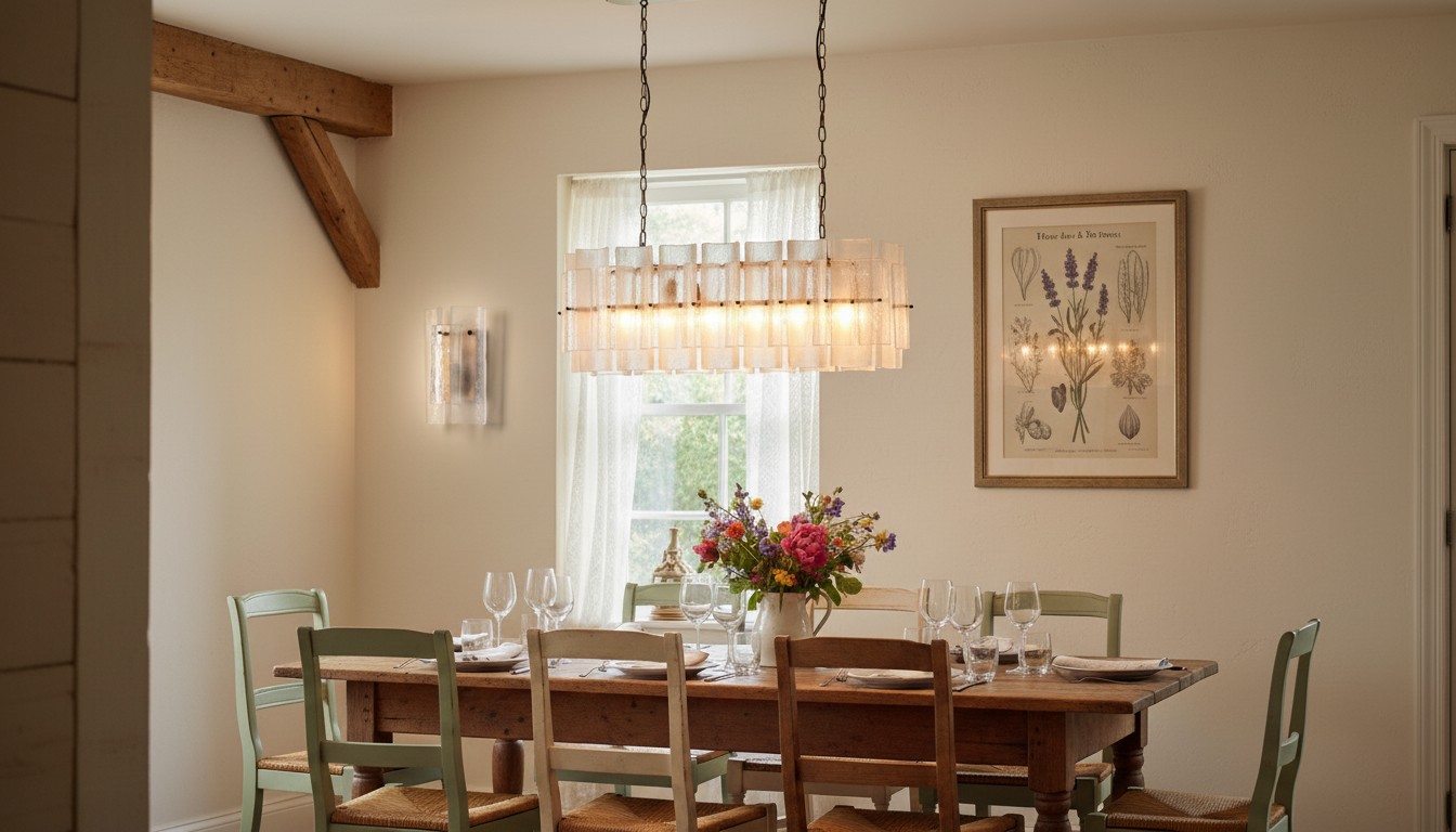 Velora series lighting in a dining room