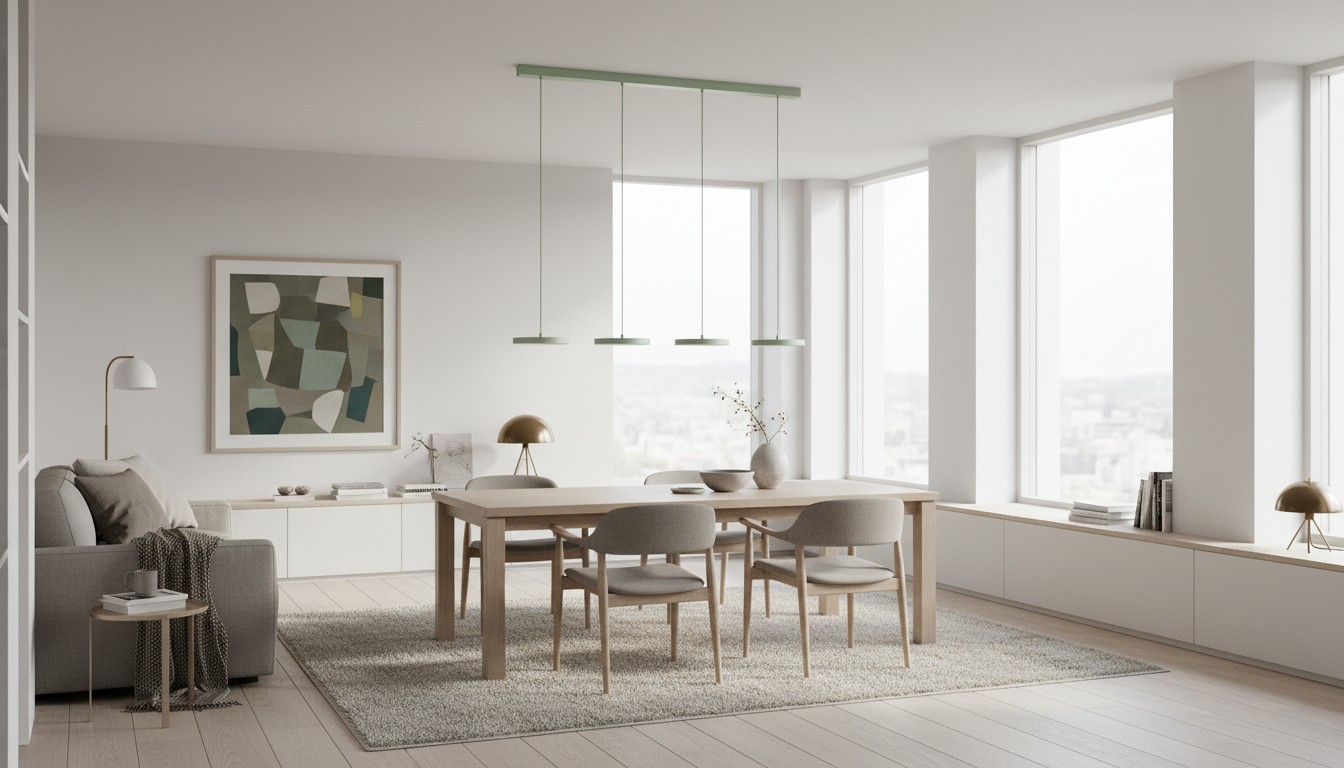 Feranox pendant light above a dining table