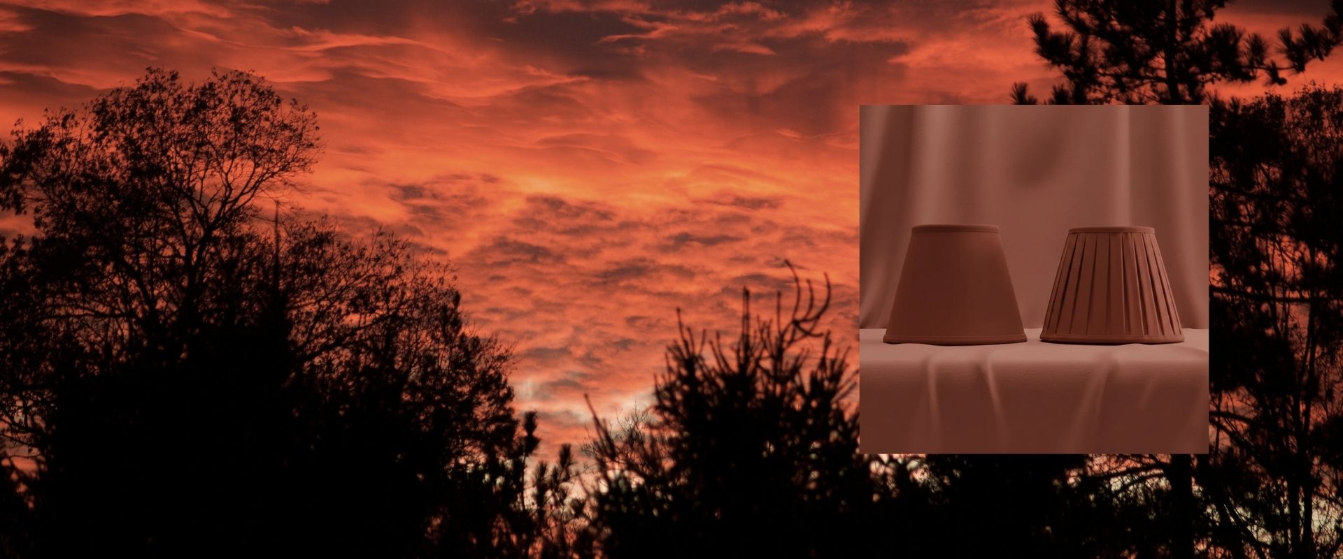 Sunset Red Warmth red lampshade