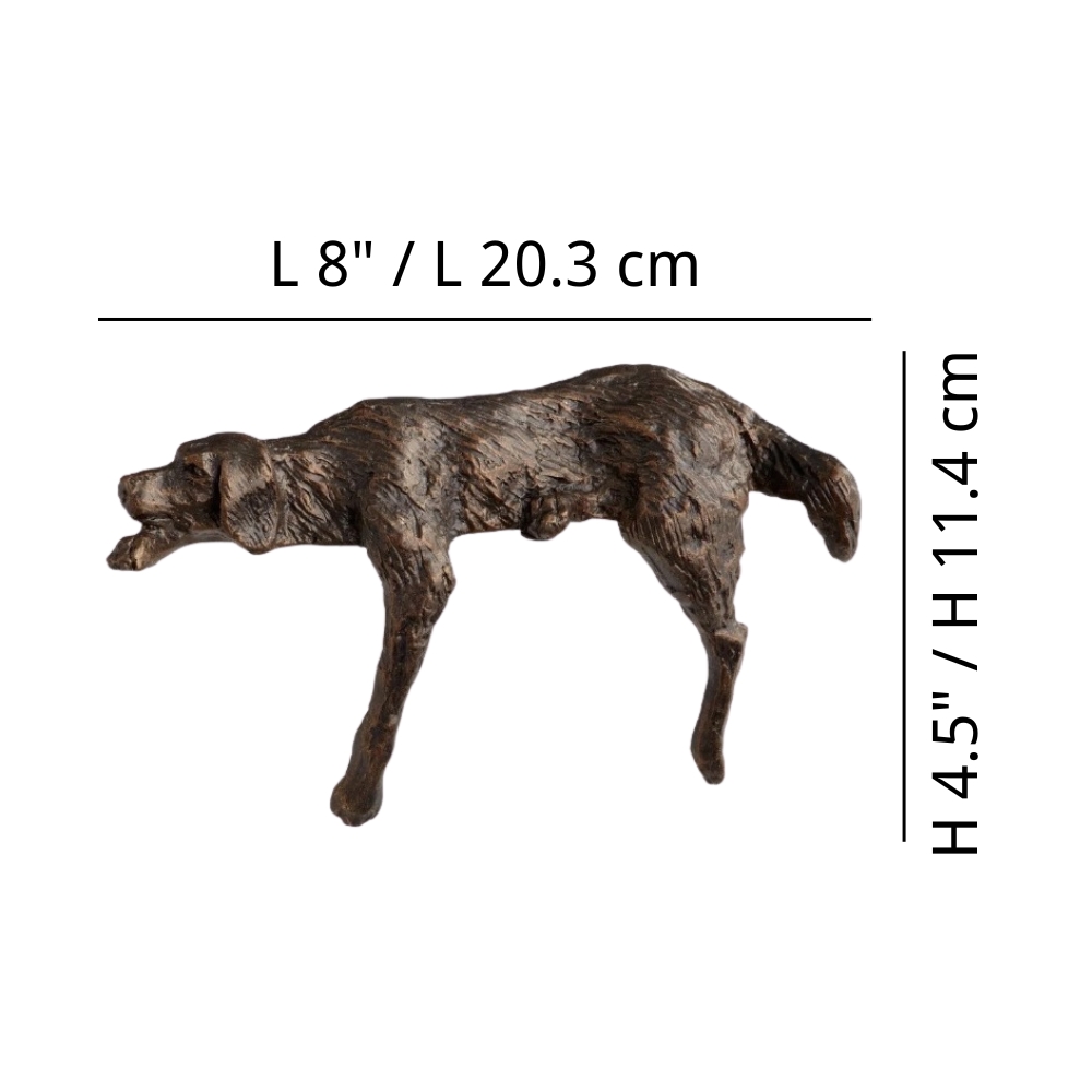 Lazy Dog sculpture size information