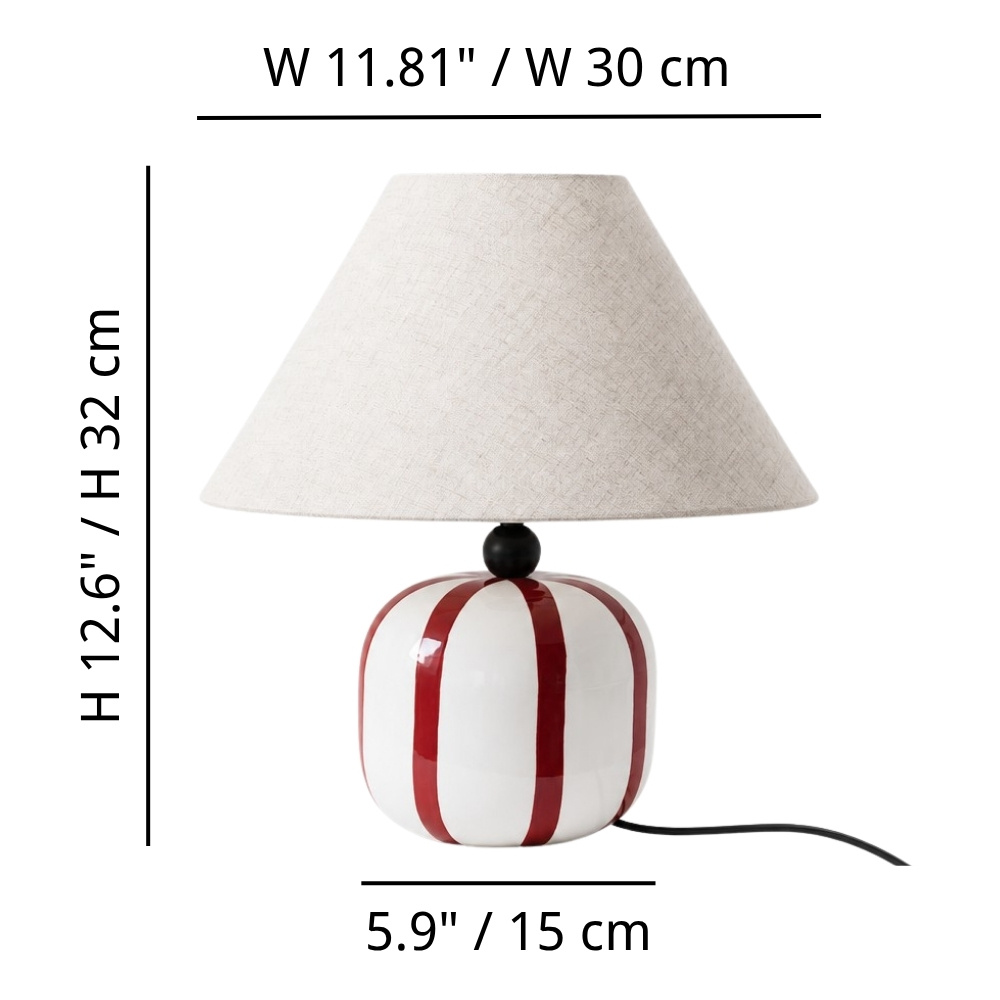 Ceruna table lamp dimension diagram