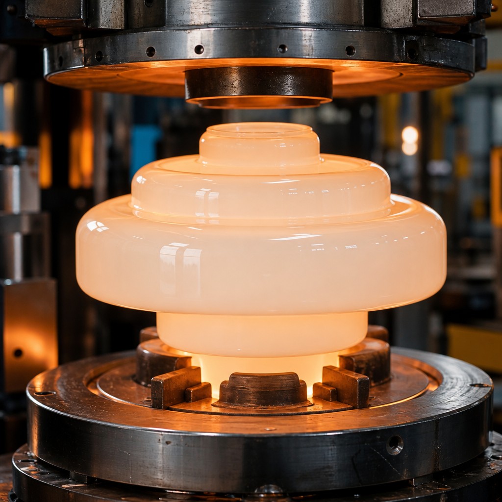 Koloro glass shade in high-temperature firing process