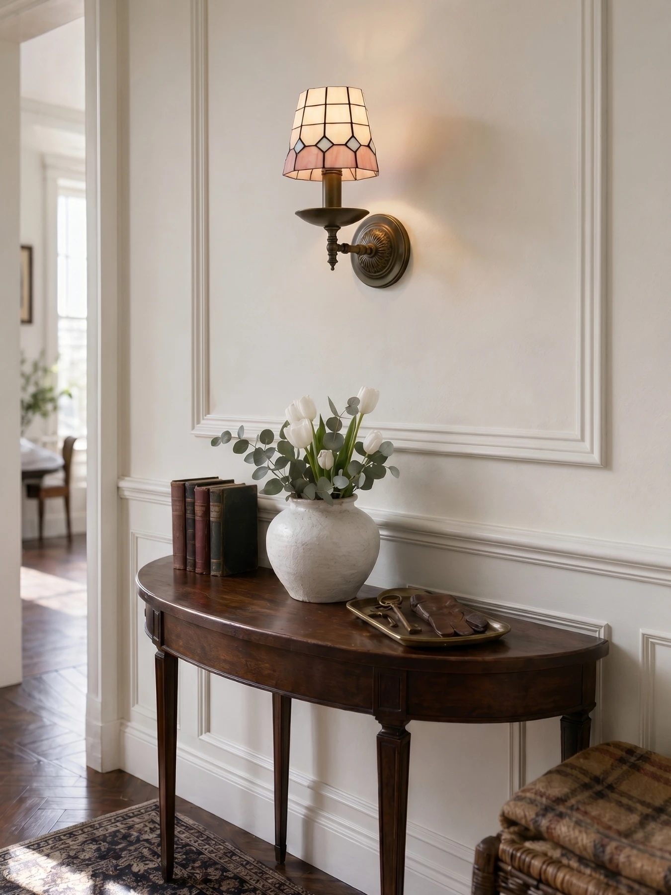 Tiffany lamp in an interior scene