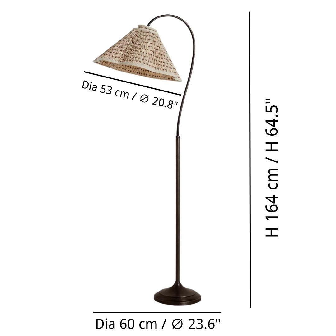 Floor lamp dimension diagram