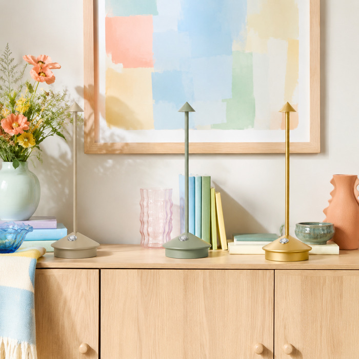 Different lamp finishes shift from quiet blending to decorative sparkle.