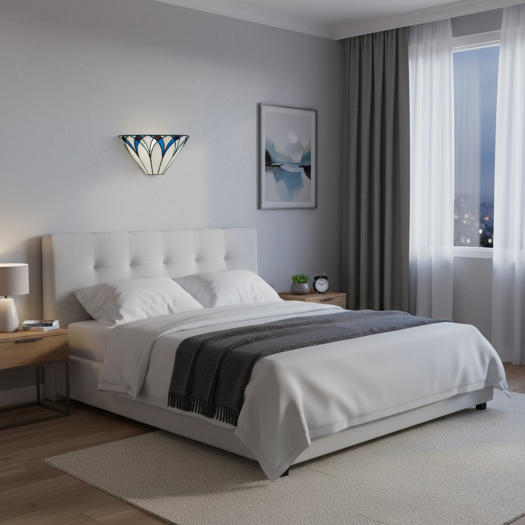 TF Allanton wall lamp in bedroom scene