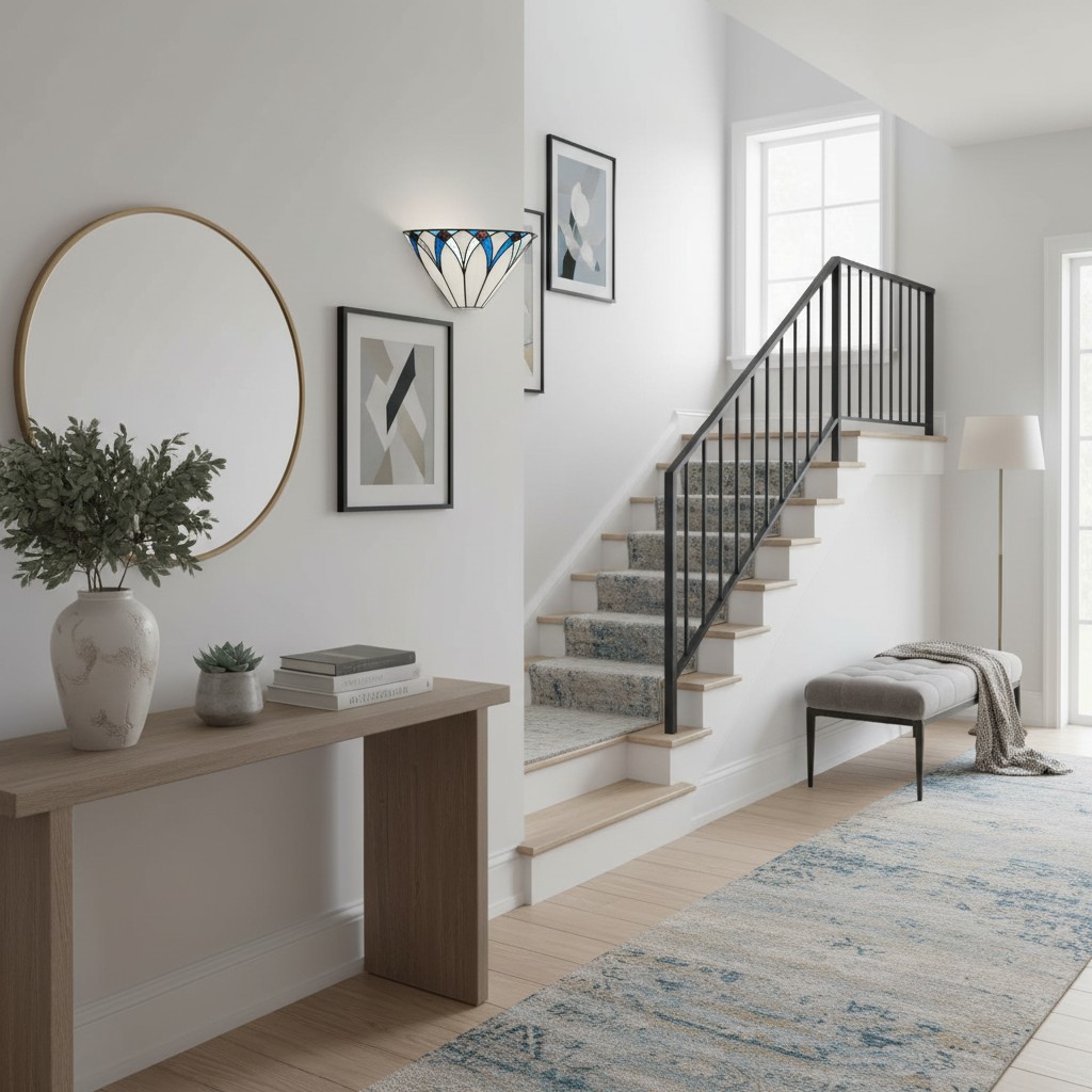 TF Allanton wall lamp near stairway