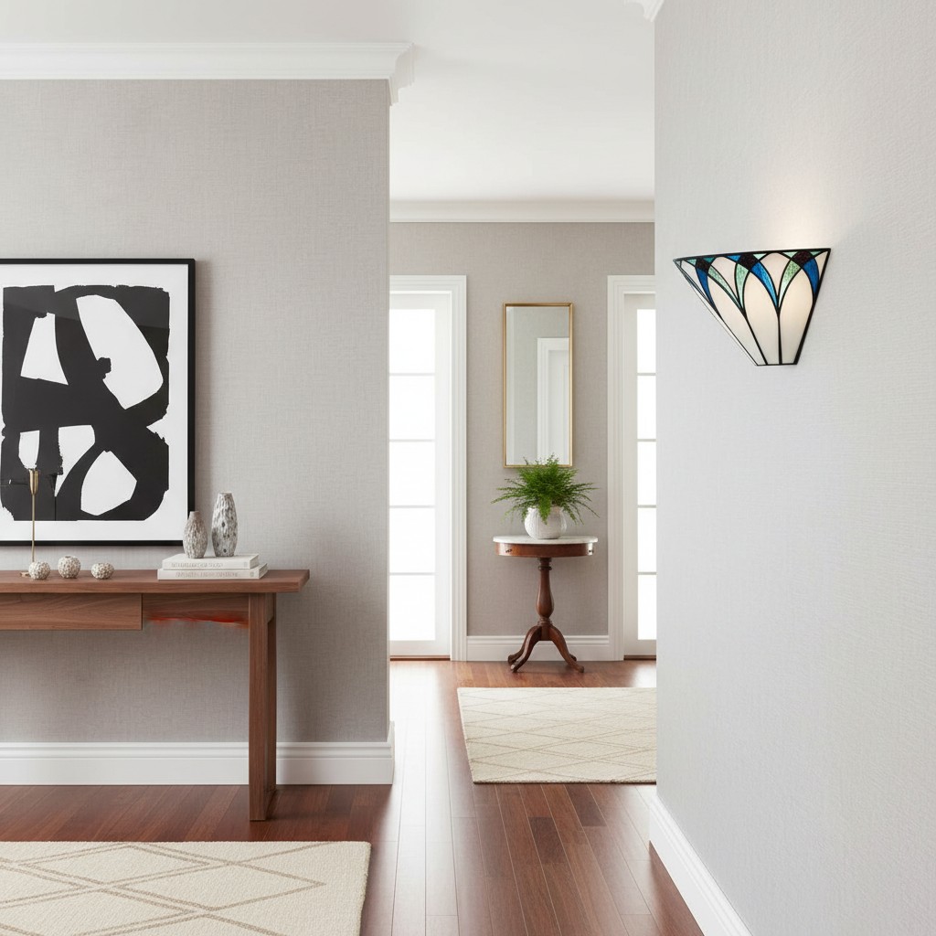 TF Allanton wall lamp in hallway scene