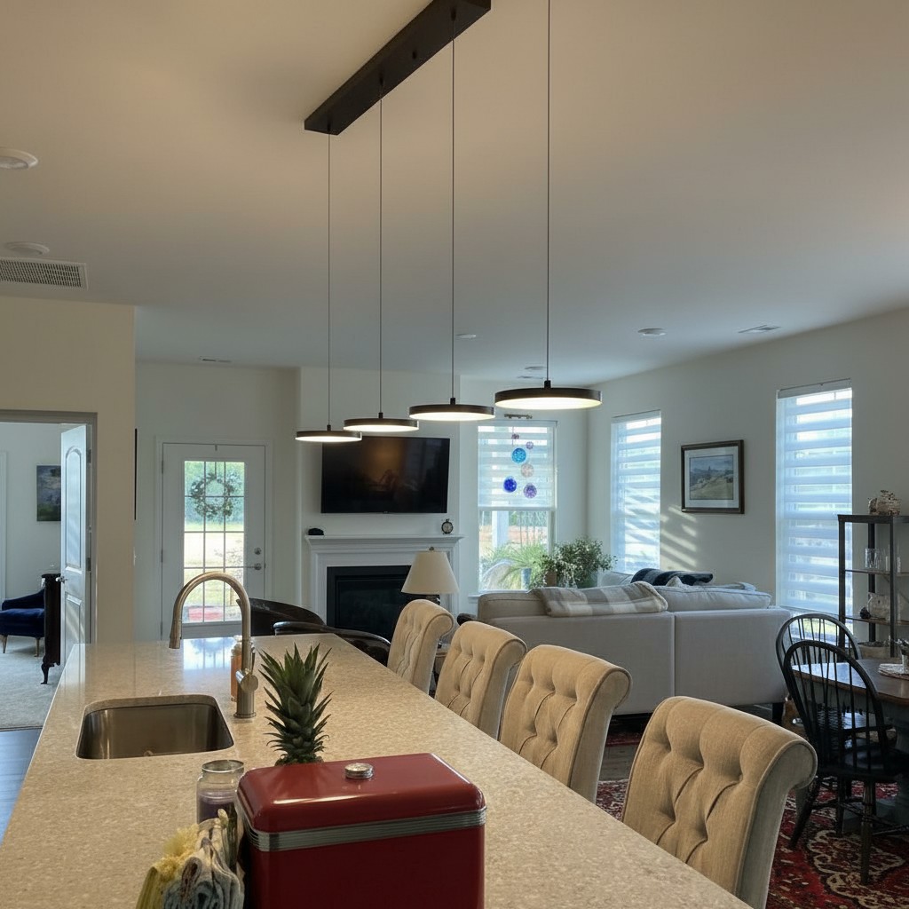 Customer dining room with Feranox pendant light