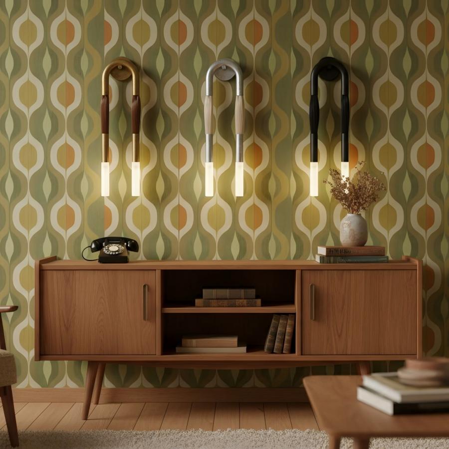 Strandia wall sconces in a styled room setting