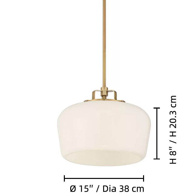 Pendant light size reference diagram