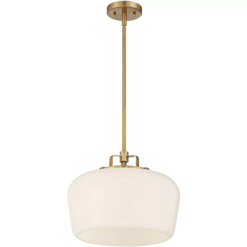 Full pendant light with canopy and globe shade
