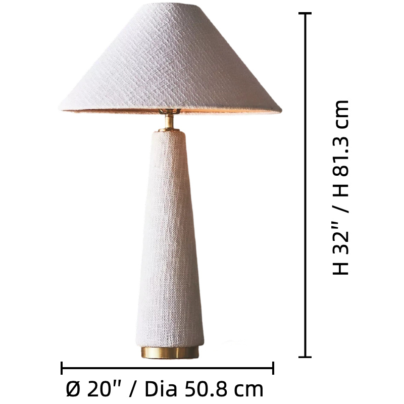 Ceruna table lamp size diagram
