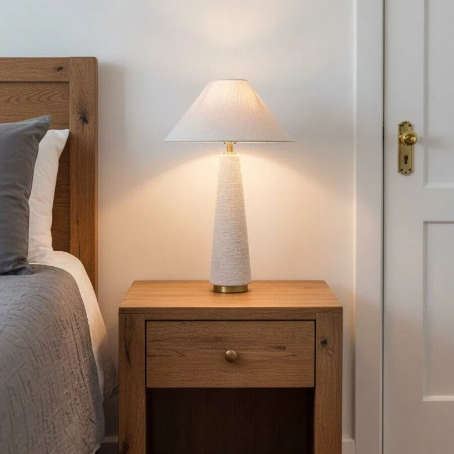 Ceruna table lamp on a bedside table