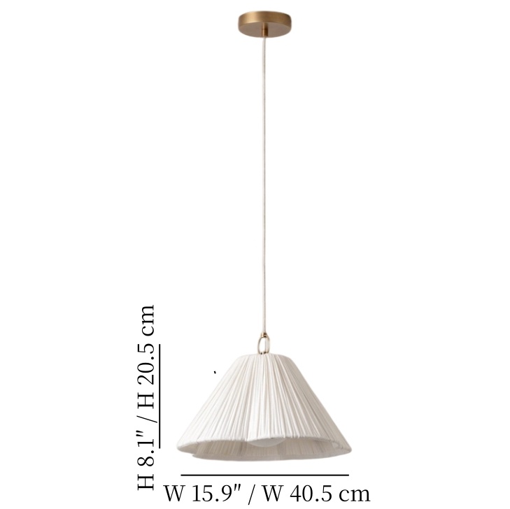 Blossine pendant light size guide