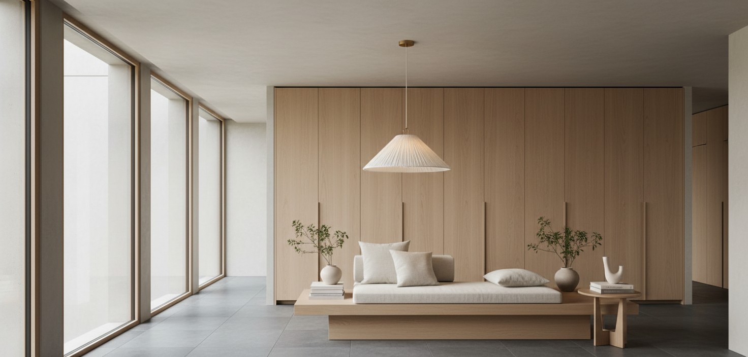 Blossine pendant light in a calm living room scene