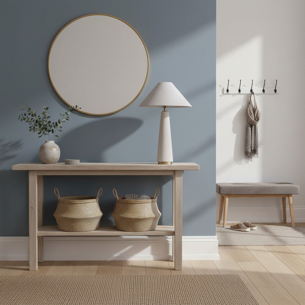 Ceruna table lamp on an entryway console
