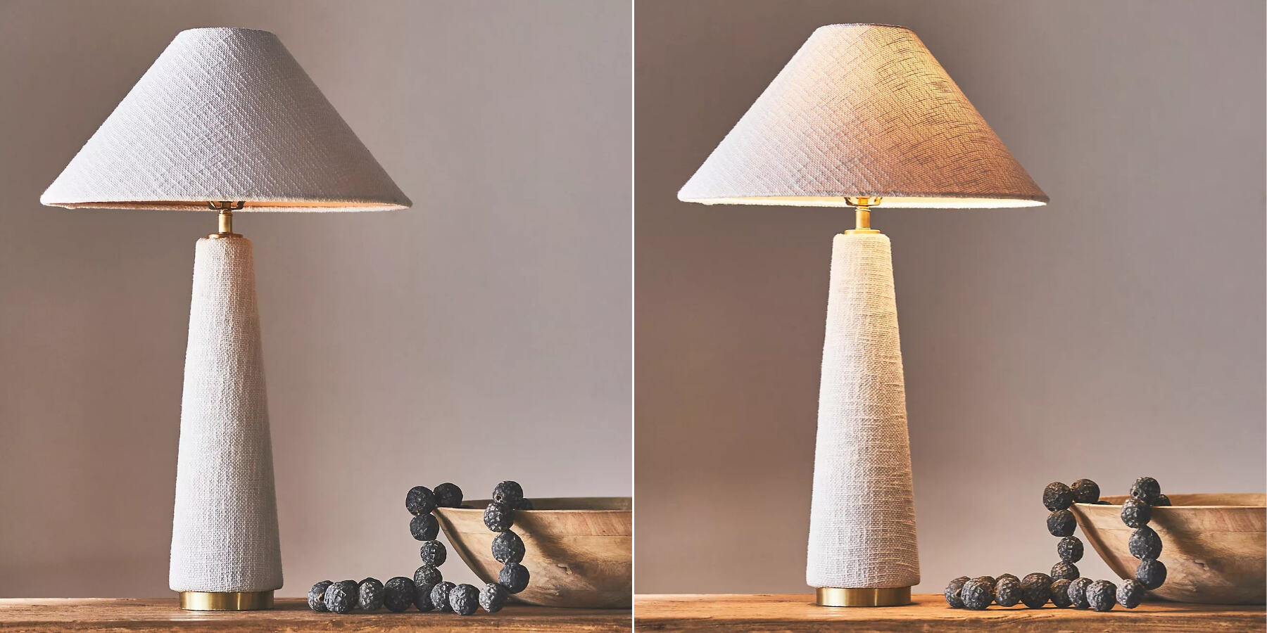 Ceruna table lamp light comparison