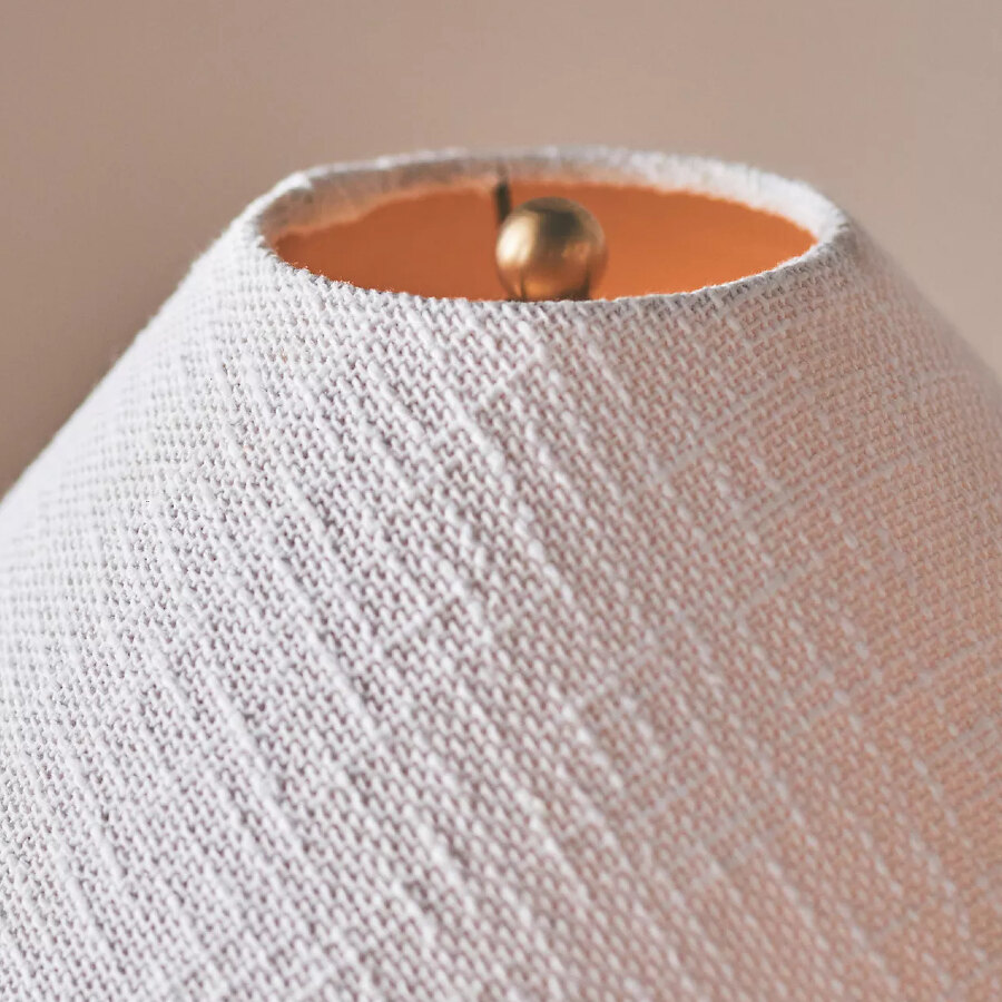 Close view of the Ceruna fabric shade