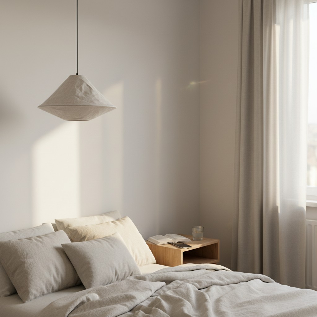 Zalen pendant light in a bedroom