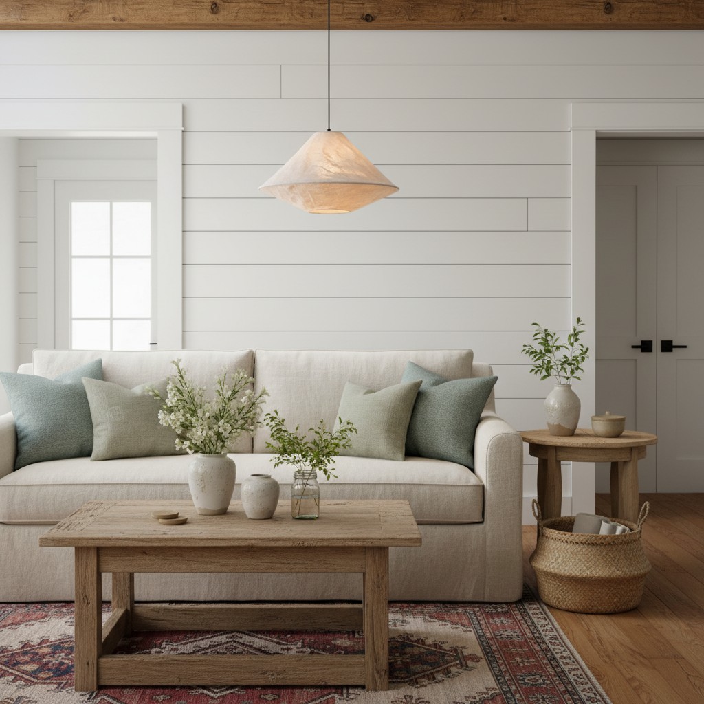 Zalen pendant light in a neutral living room