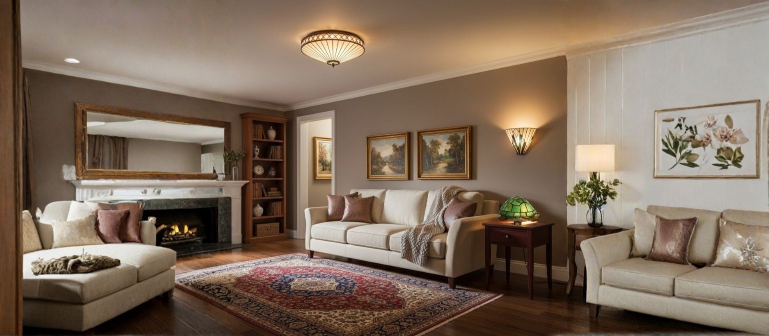 Discover TiffStar series lighting in a living room