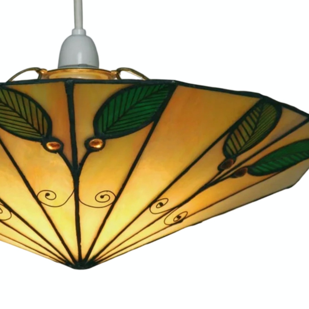Leaf motif detail on TF Harken shade