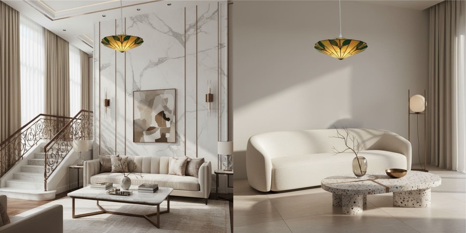 TF Harken pendant light room matching display