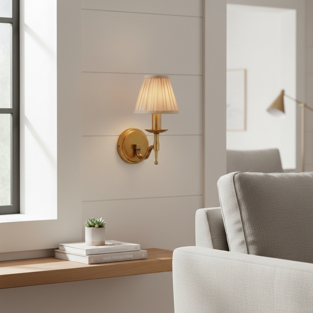 Customer room scene with Tela wall light beside a window