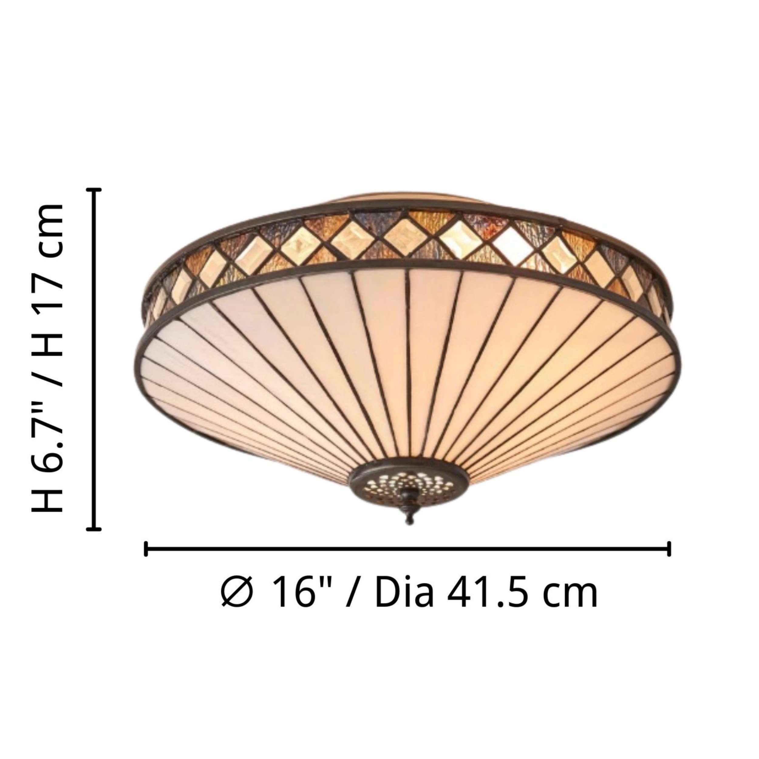 TiffStar ceiling light size reference