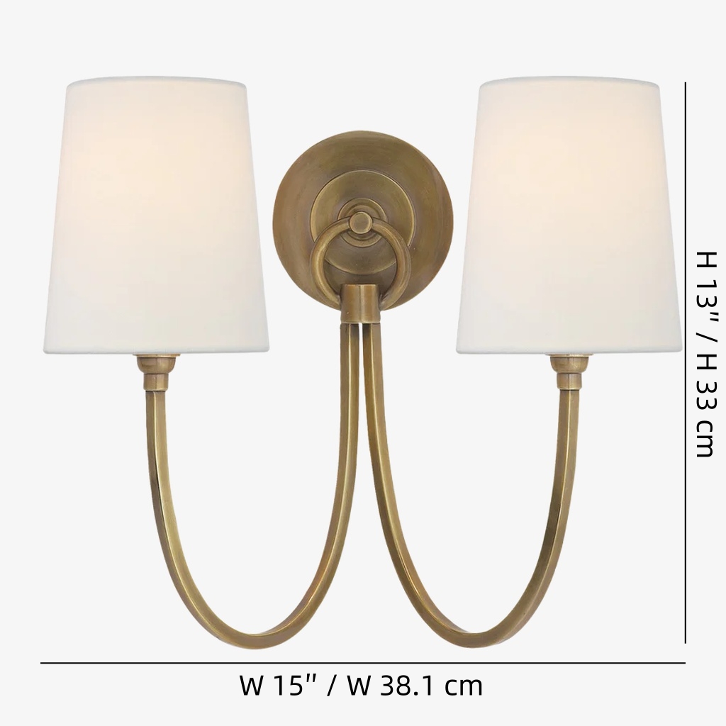 Roven wall sconce size diagram