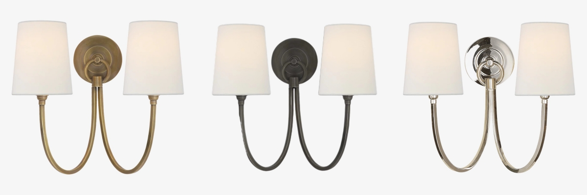 Roven wall sconce finish options