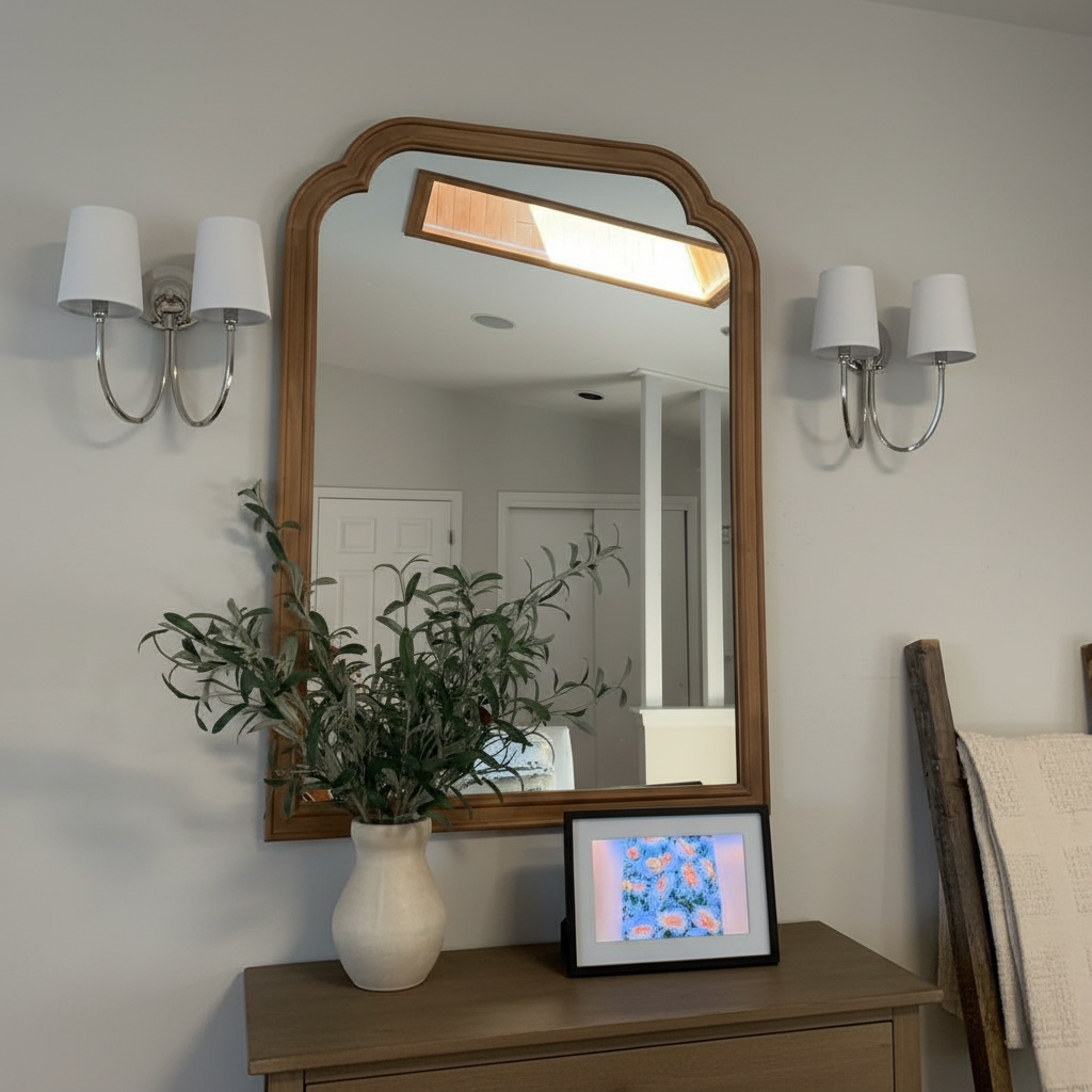 Customer room photo with Roven wall sconce and mirror