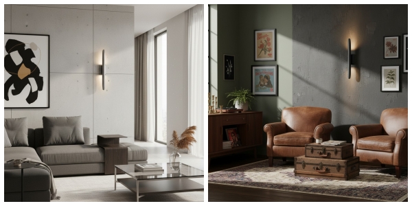 Escenas de habitación con aplique de pared Modo para terminar a juego