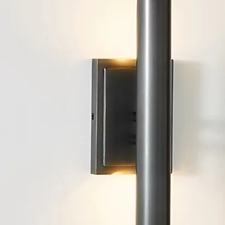 Vista cercana del efecto de luz del aplique de pared Modo