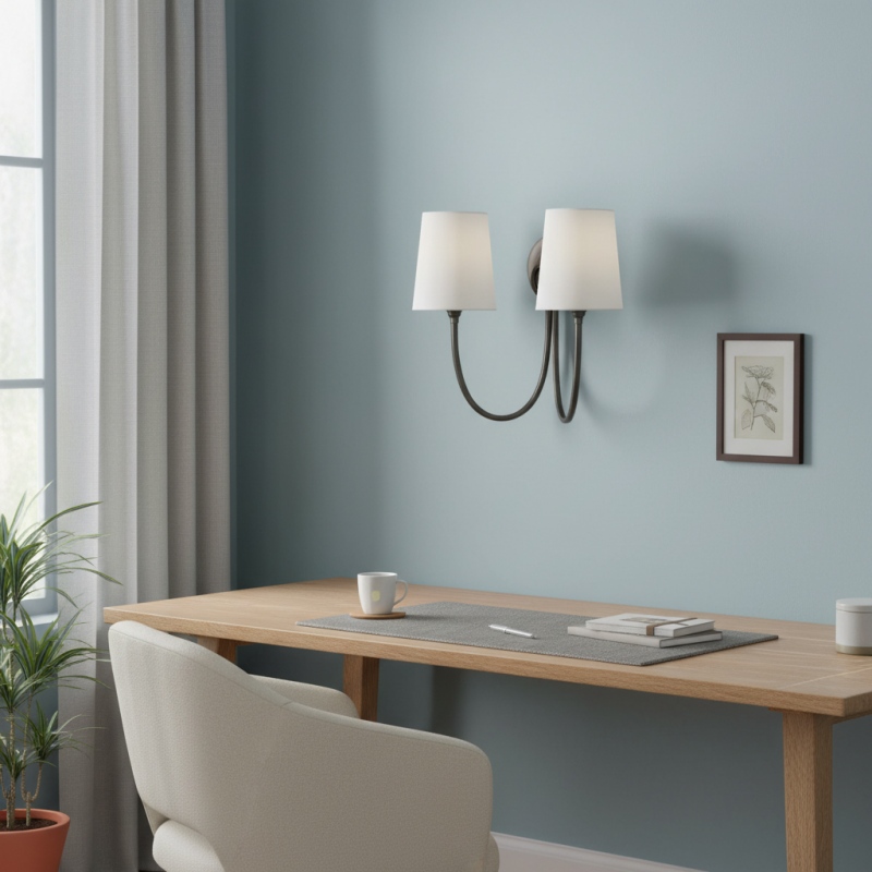 Decorative versatility desk wall sconce scene