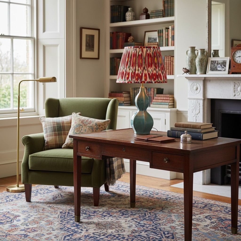 Thalune table lamp styled on a desk