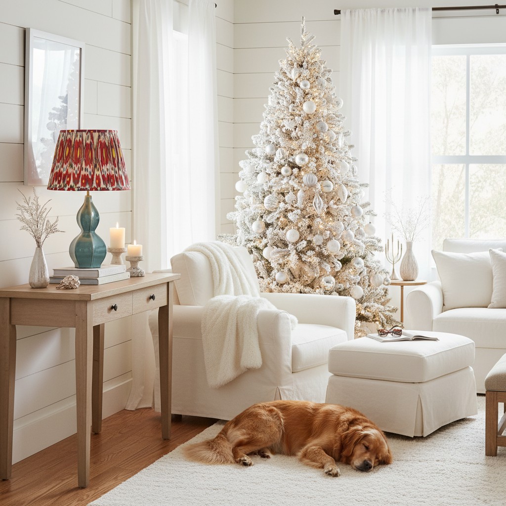 Customer holiday room with Thalune table lamp