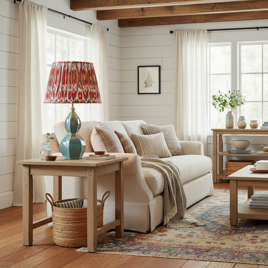 Customer bedroom with Thalune table lamp