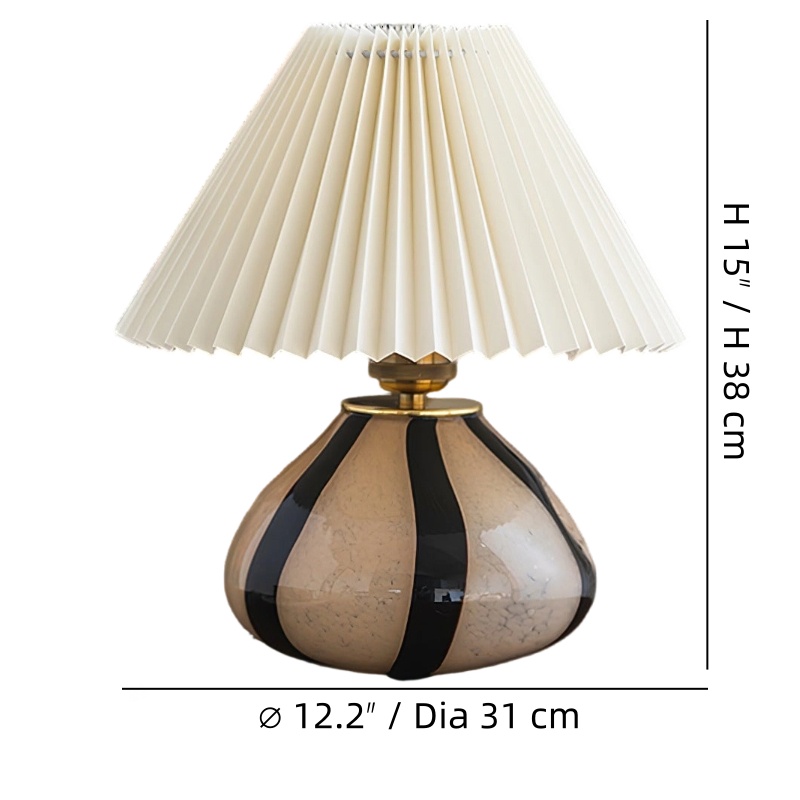 Undara table lamp size reference