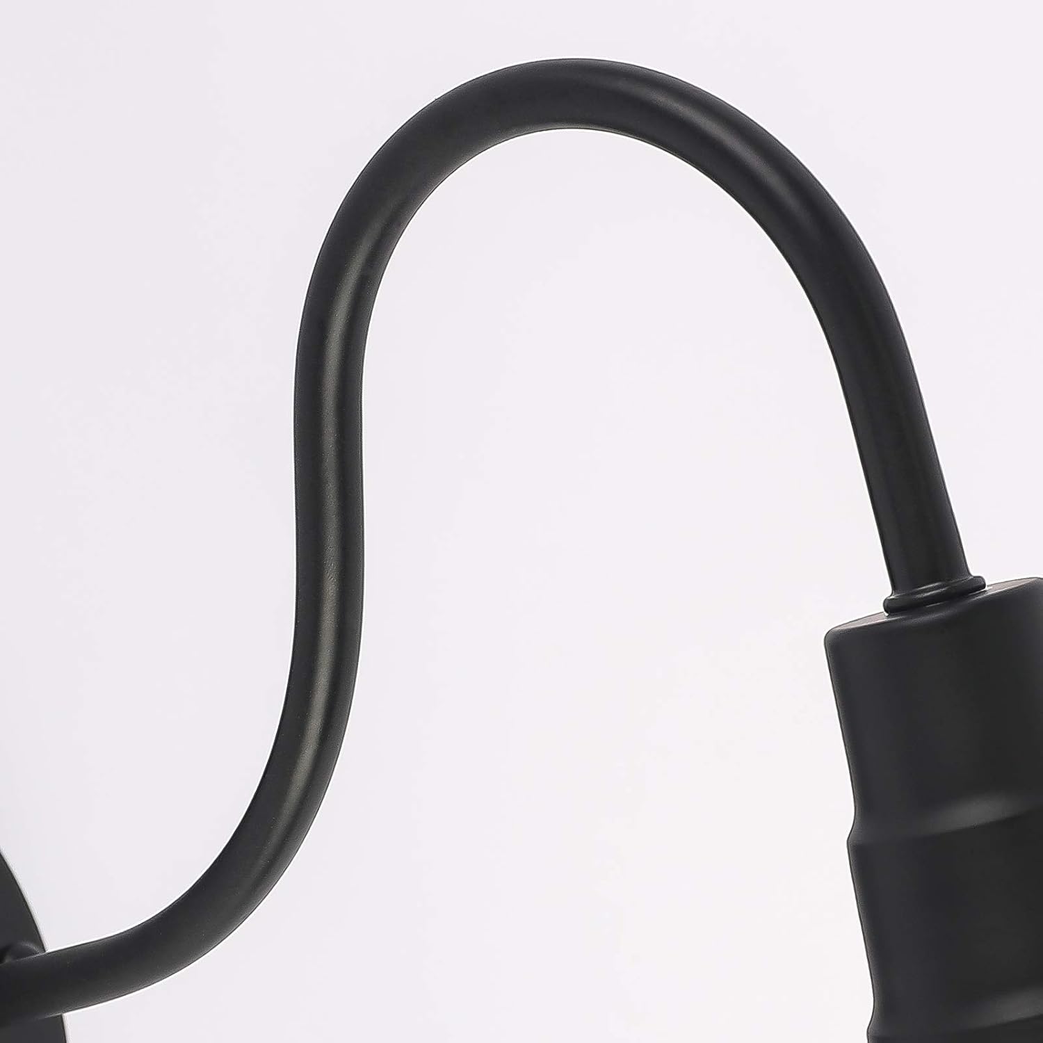Curved gooseneck lamp arm detail
