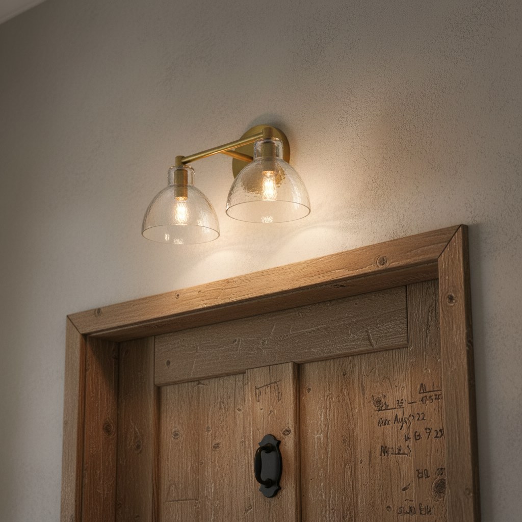 Customer hallway photo with Glavira double wall sconce