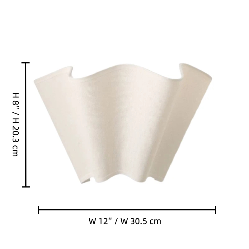 Oslan pleated linen wall sconce dimensions diagram