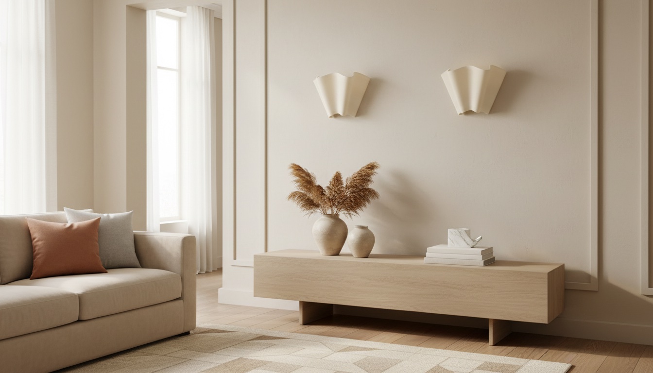 Oslan pleated linen wall sconce in a living room setting