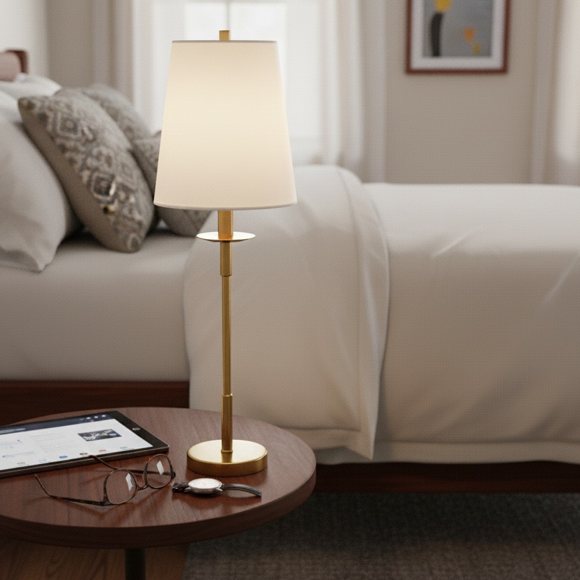 Customer bedside scene with Rowan lamp